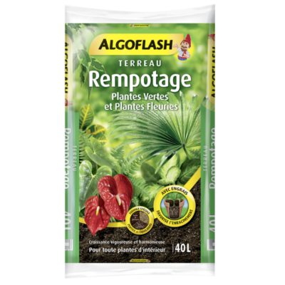 TERREAU REMPOTAGE PLANTES D'INTERIEUR ALGOFLASH - 40L