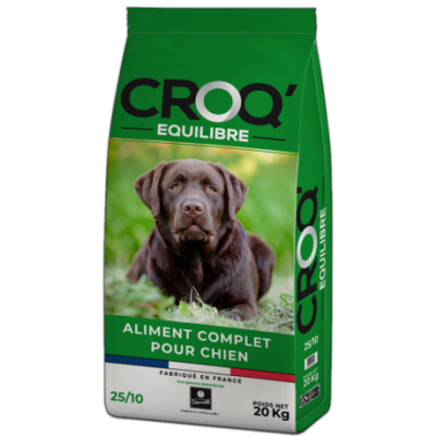 Croquettes chien croq'active Equilibre - 20 kg