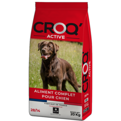 Croquettes chien croq'active - 20 kg