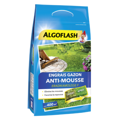 ENGRAIS GAZON ANTI MOUSSE - ALGOFLASH - 12 KG