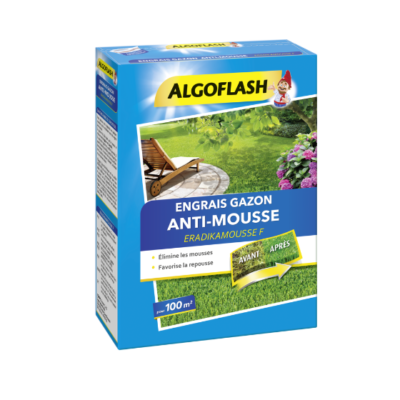 ENGRAIS GAZON ANTI MOUSSE - ALGOFLASH - 3 KG